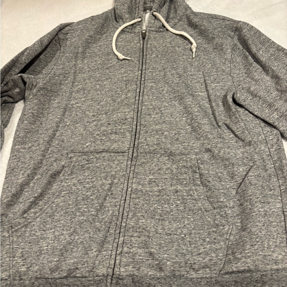 Men’s Large Old Navy Gray Lightweight zipper Jacket with hood - Picture 2 of 6